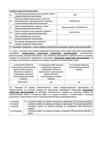 Выписка из реестра СРО проектировщиков — продолжение